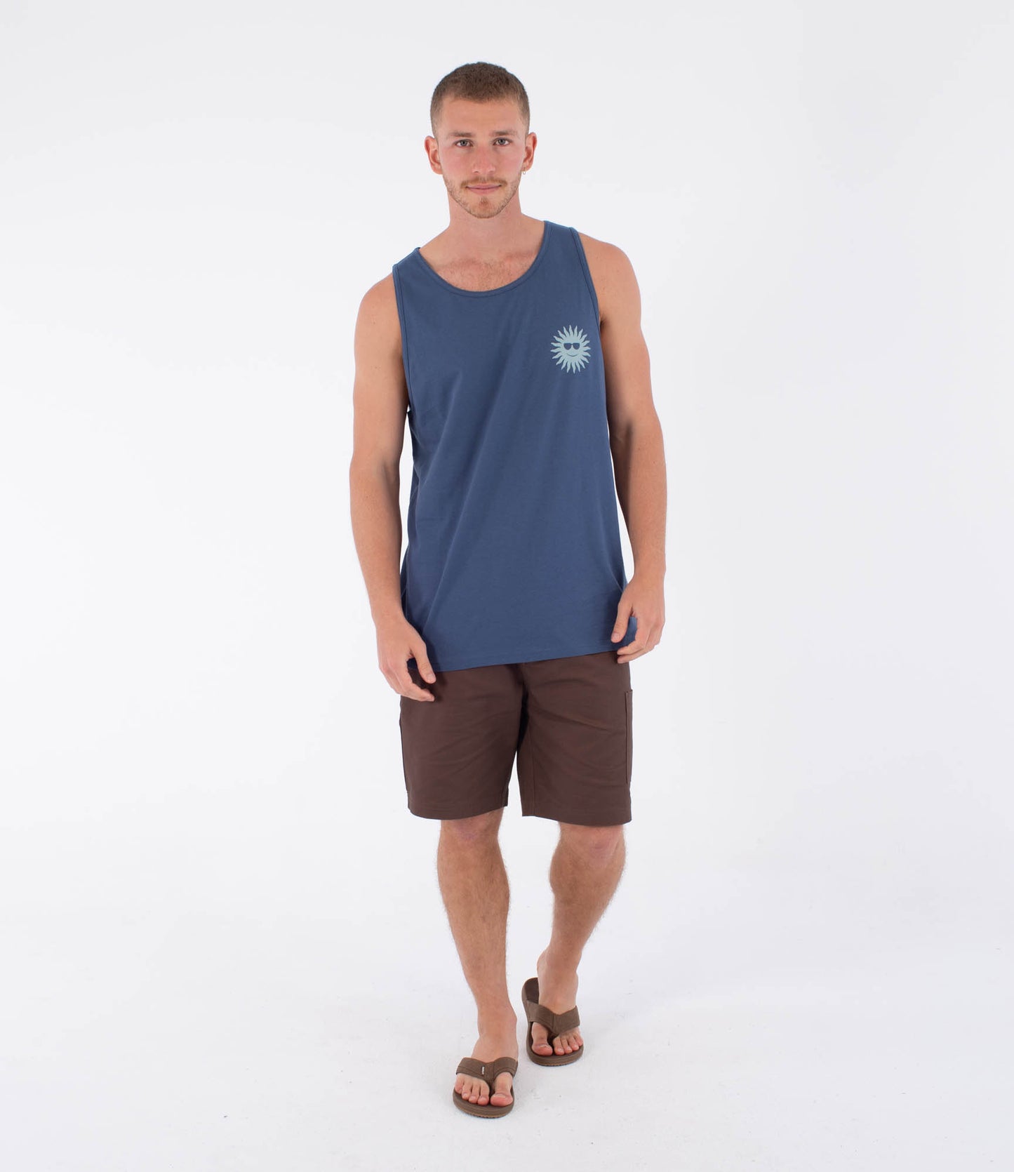White Smoke גופייה לגברים Printing Press Fomo Tank HURLEY