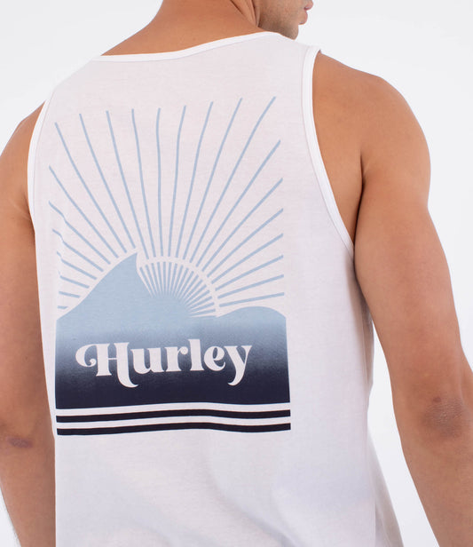 Light Gray גופייה לגברים Printing Press Surfwar HURLEY
