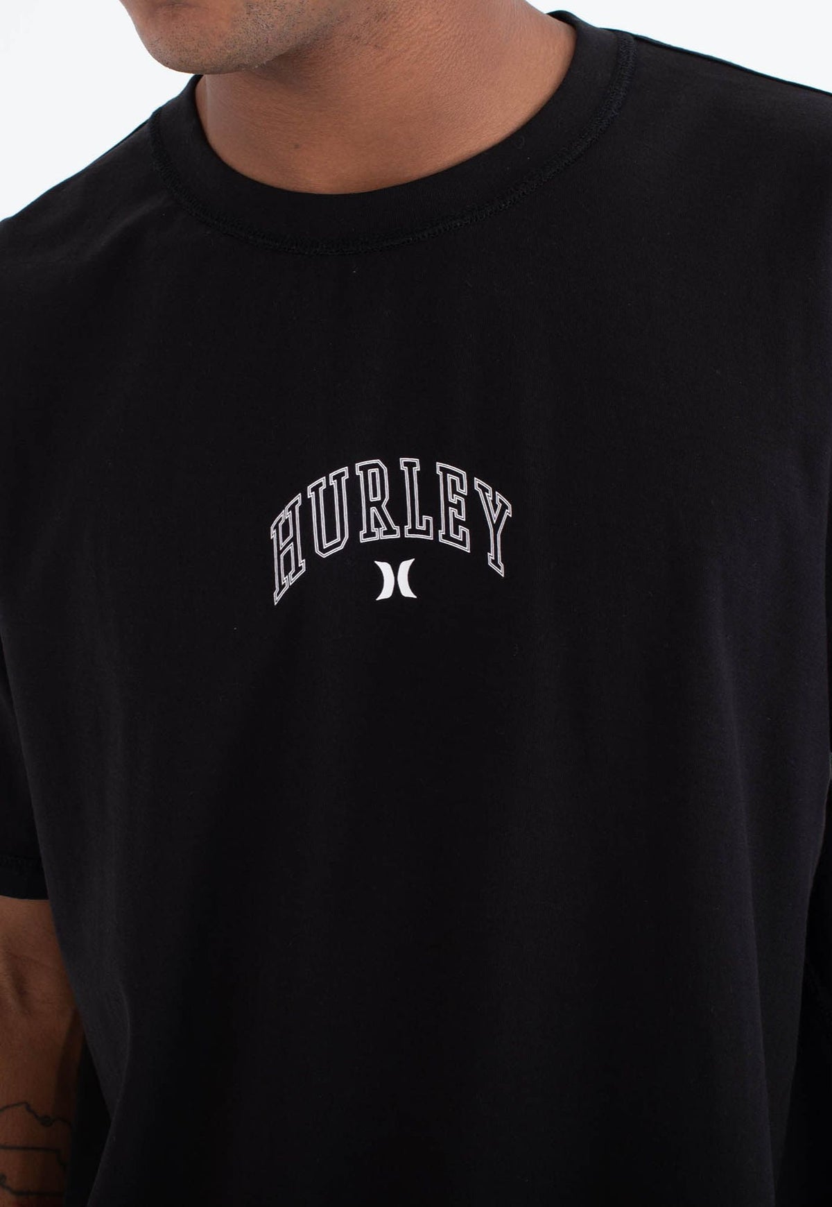 Black טי שירט קצרה Sider BP לגברים HURLEY