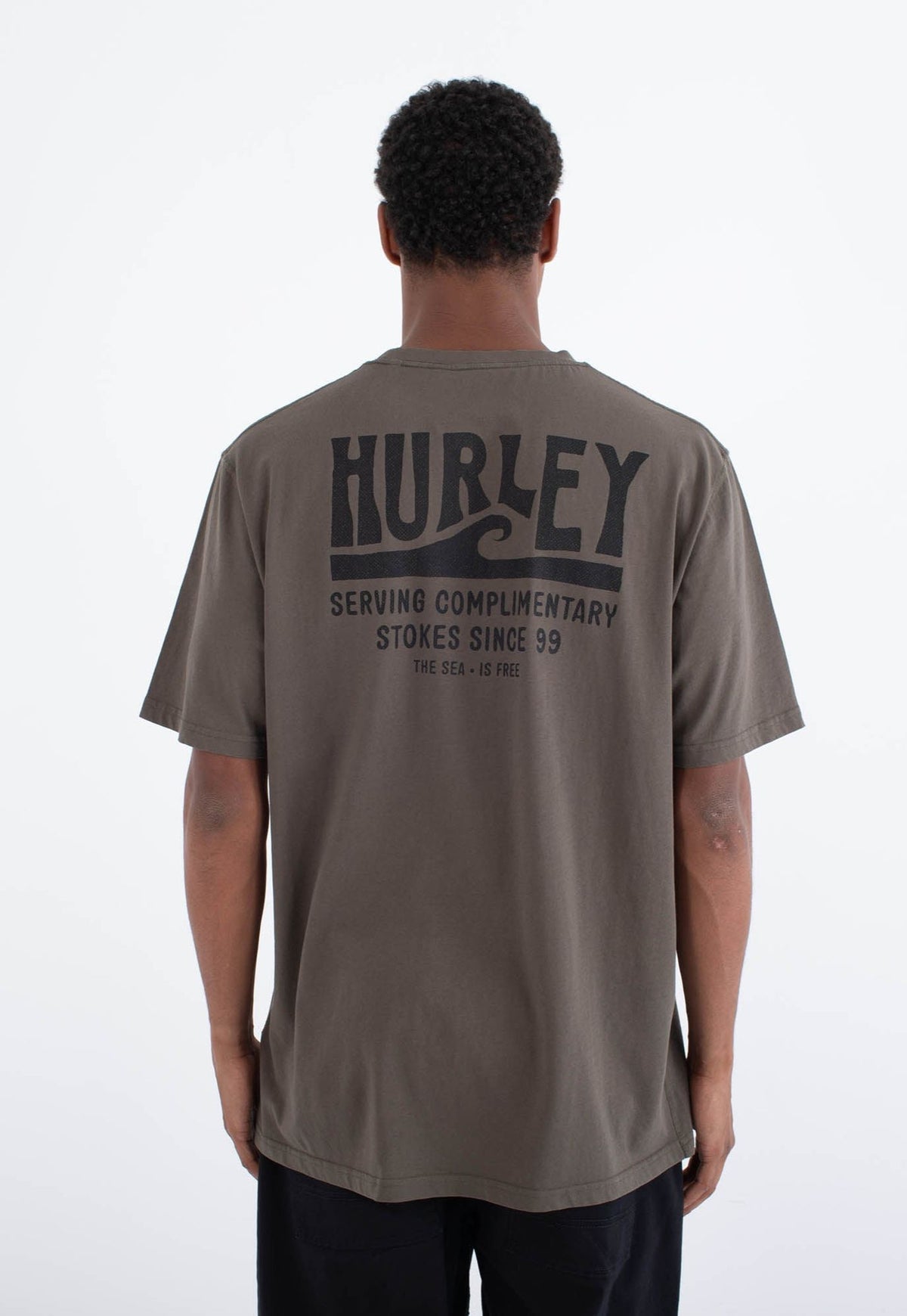 White Smoke טי שירט קצרה Sider BP לגברים HURLEY