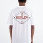 White Smoke טי שירט קצרה Printing Press Osmar לגברים HURLEY