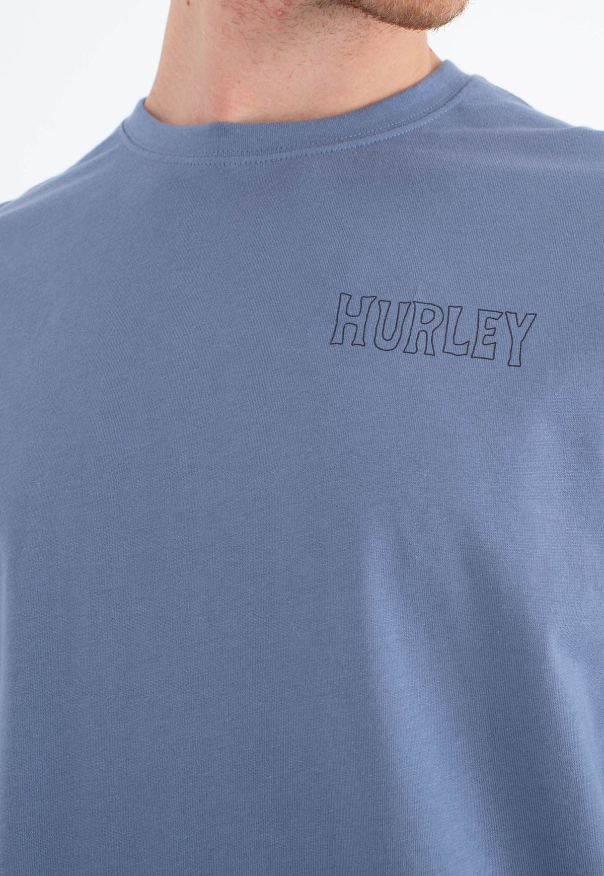 Slate Gray טי שירט קצרה Printing Press Species לגברים HURLEY