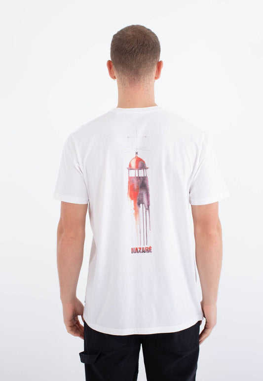 White Smoke טי שירט קצרה Nazare Faro לגברים HURLEY