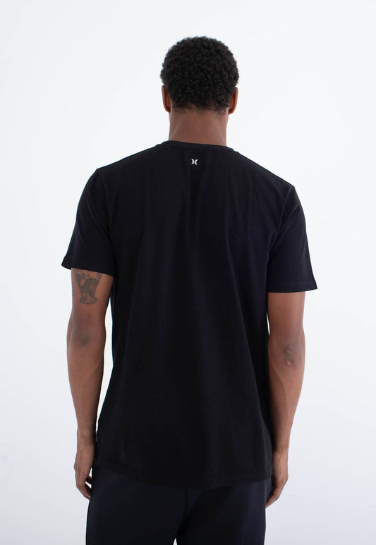Black טי שירט קצרה Nazare Small Script לגברים HURLEY