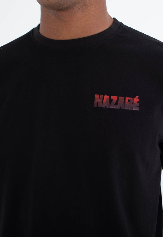 Black טי שירט קצרה Nazare Small Script לגברים HURLEY