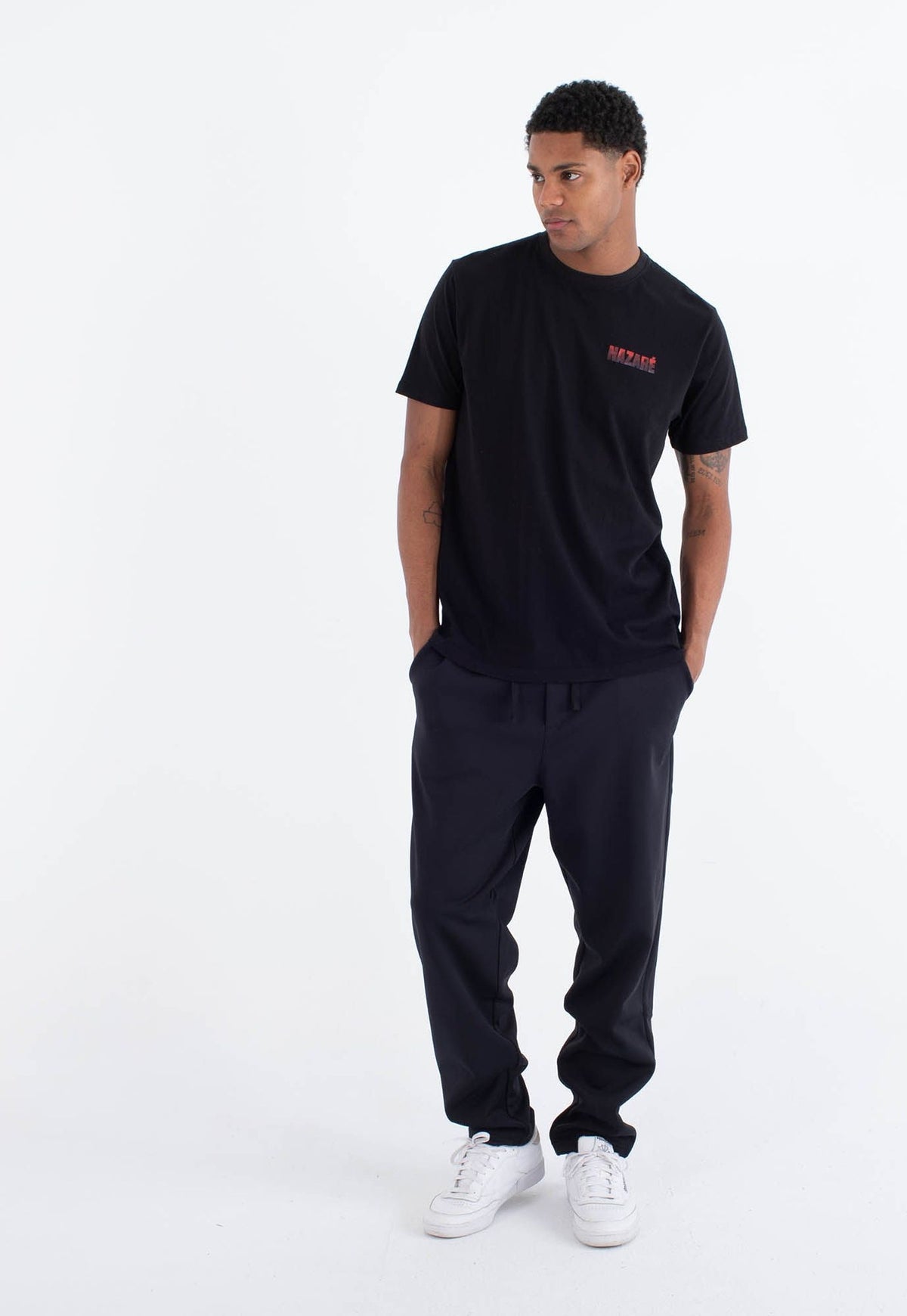 White Smoke טי שירט קצרה Nazare Small Script לגברים HURLEY