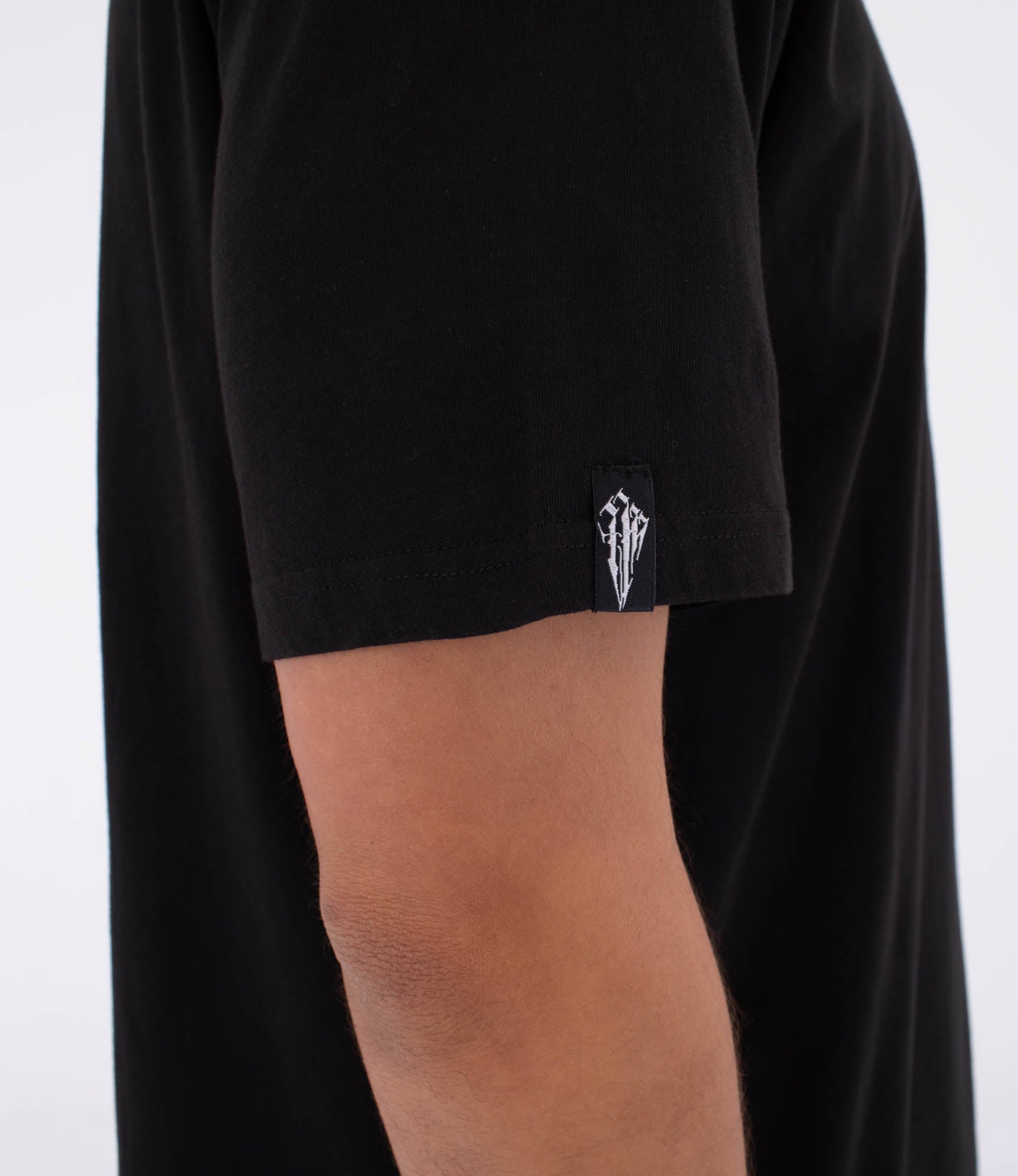 Black טי שירט קצרה לגברים Tattoo Trudy Skull HURLEY