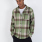 Lavender חולצה מכופתרת קצרה Axe Flannel לגברים HURLEY