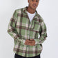 Lavender חולצה מכופתרת קצרה Axe Flannel לגברים HURLEY