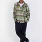 Lavender חולצה מכופתרת קצרה Axe Flannel לגברים HURLEY