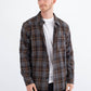 White Smoke חולצה מכופתרת קצרה Axe Flannel לגברים HURLEY