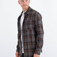 White Smoke חולצה מכופתרת קצרה Axe Flannel לגברים HURLEY