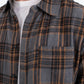 Dark Slate Gray חולצה מכופתרת קצרה Axe Flannel לגברים HURLEY