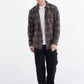 White Smoke חולצה מכופתרת קצרה Axe Flannel לגברים HURLEY