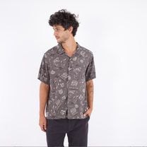 White Smoke חולצה מכופתרת קצרה לגברים Etam Woven HURLEY