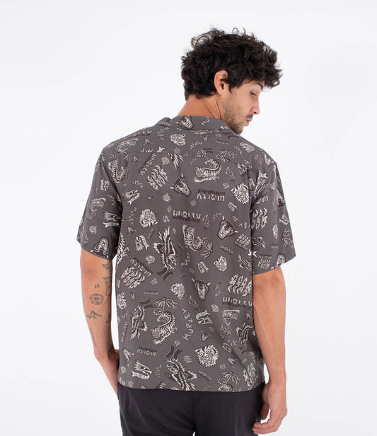 White Smoke חולצה מכופתרת קצרה לגברים Etam Woven HURLEY