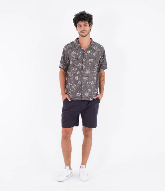 White Smoke חולצה מכופתרת קצרה לגברים Etam Woven HURLEY