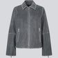 Light Gray ז׳קט עור לנשים Nima MODSTROM