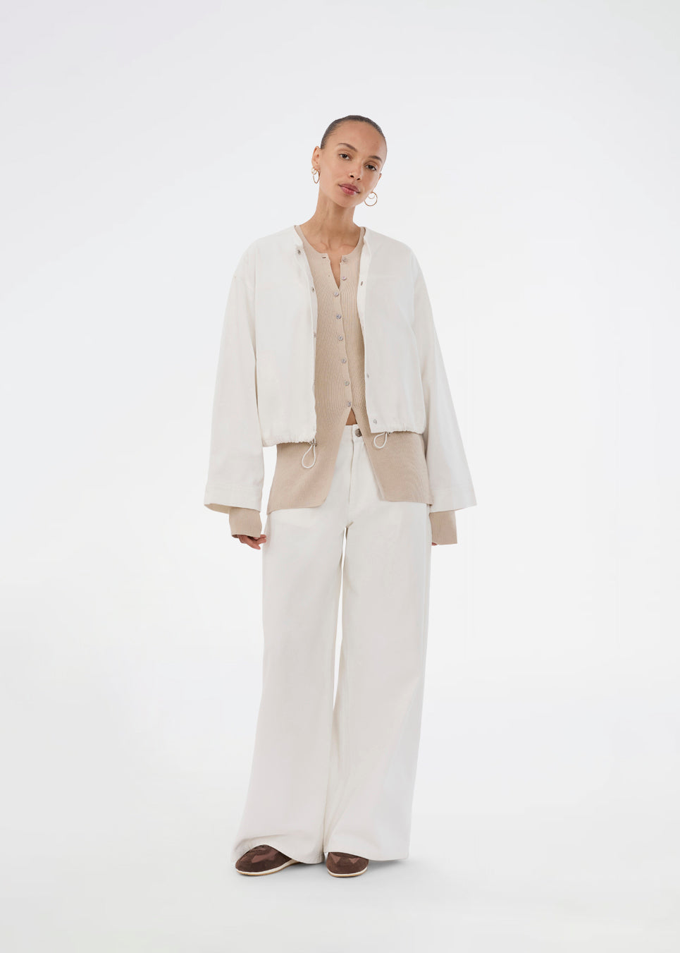 Light Gray מכנסיים ארוכיים לנשים Princess MODSTROM