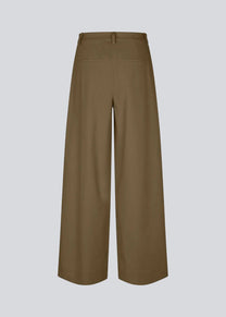 Dark Olive Green מכנסים ארוכים לנשים Tore Wide Leg MODSTROM