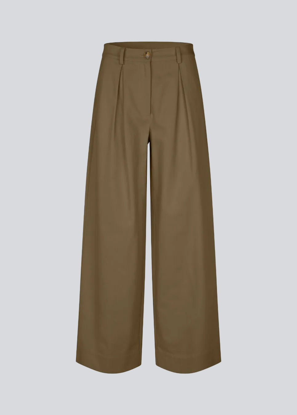 Dark Olive Green מכנסים ארוכים לנשים Tore Wide Leg MODSTROM