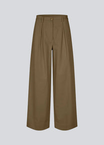 Dark Olive Green מכנסים ארוכים לנשים Tore Wide Leg MODSTROM