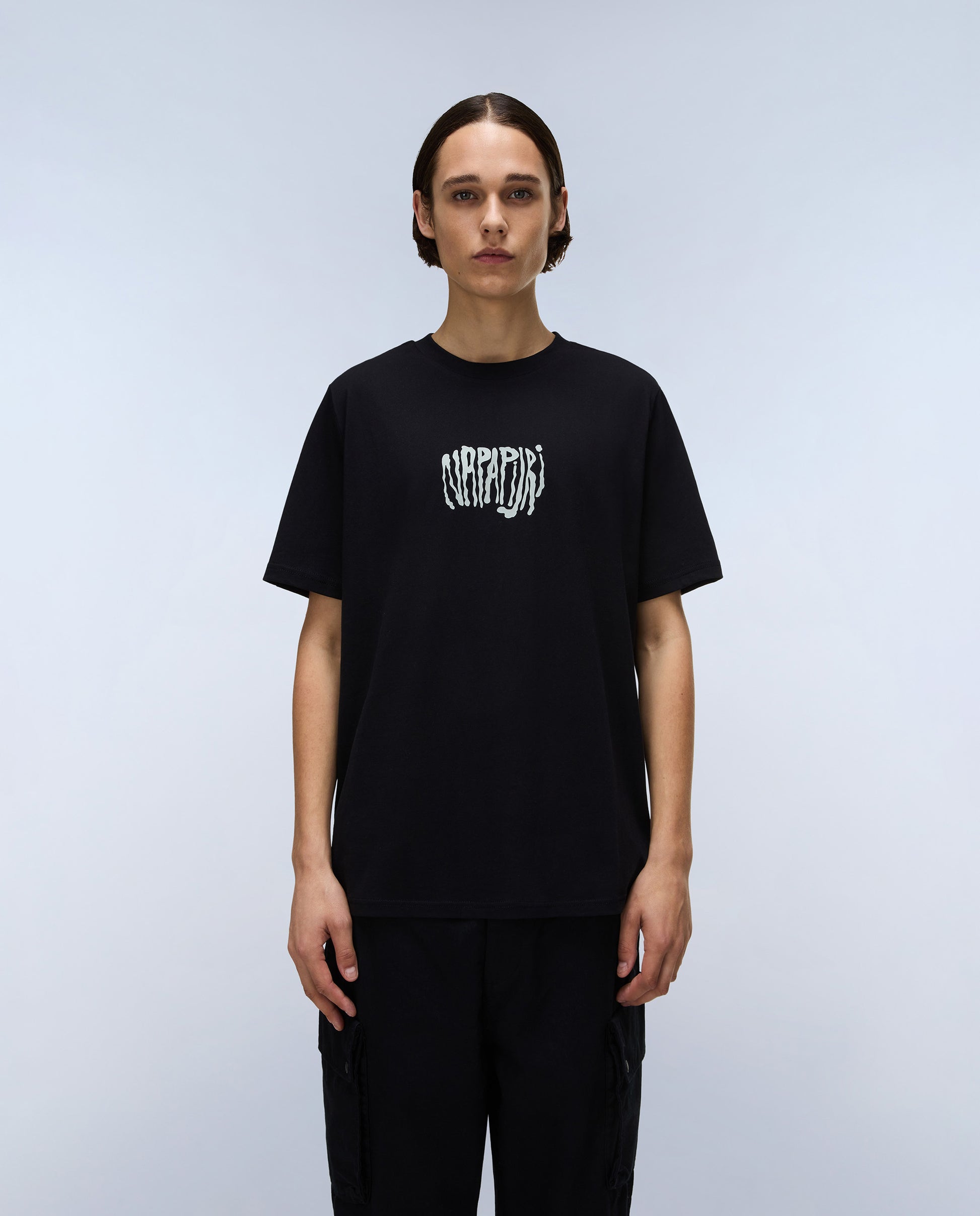 Light Gray טי שירט קצרה לגברים Yukis NAPAPIJRI