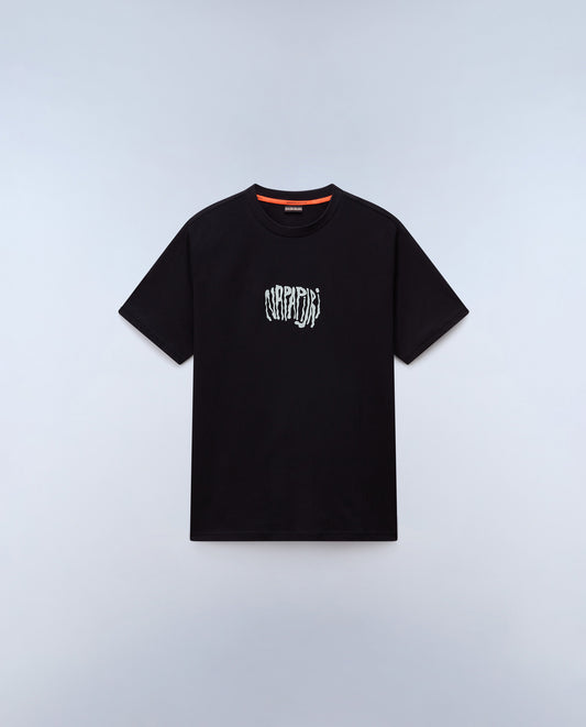 Light Gray טי שירט קצרה לגברים Yukis NAPAPIJRI