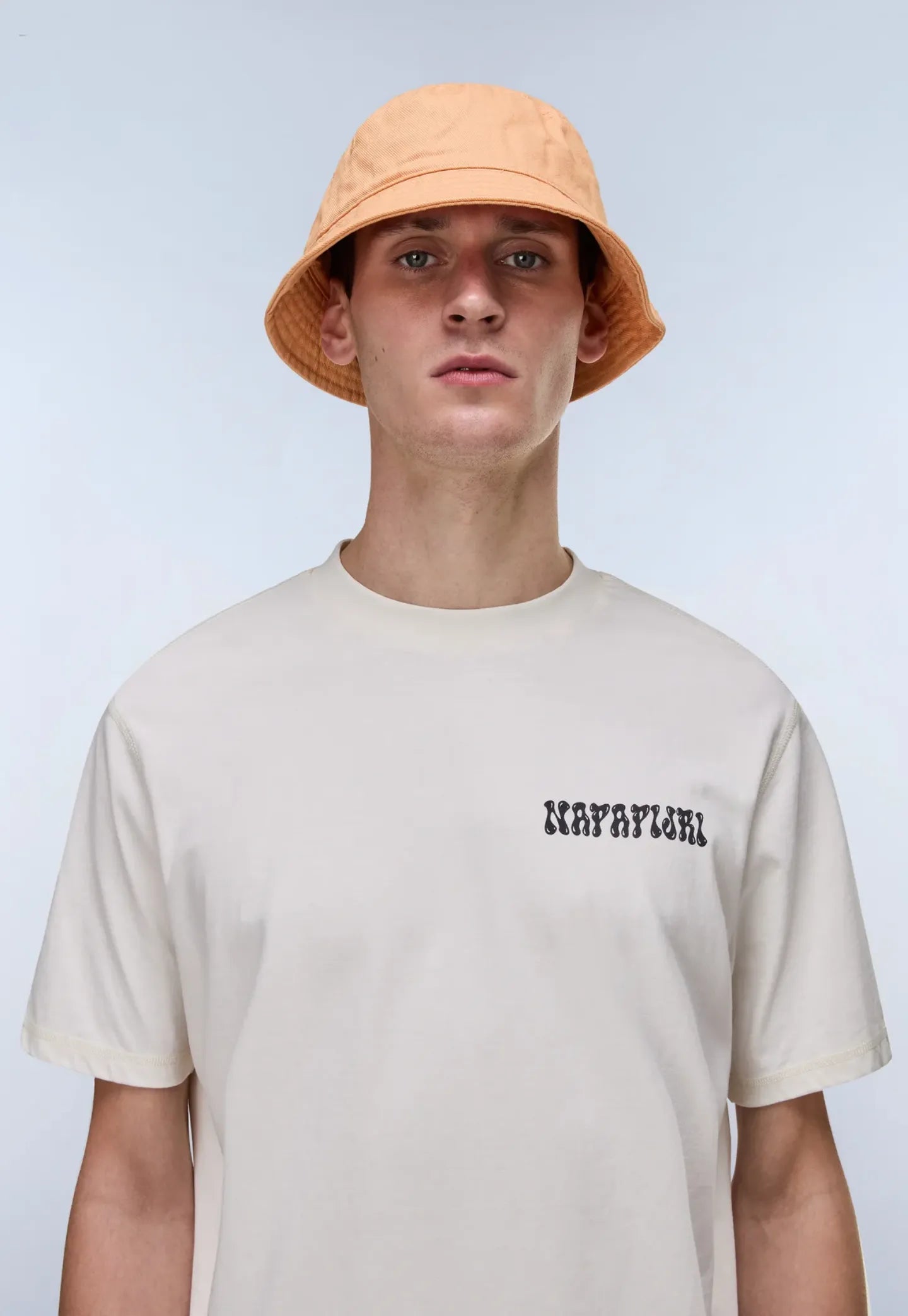 Light Gray טי שירט קצרה לגברים Sol NAPAPIJRI