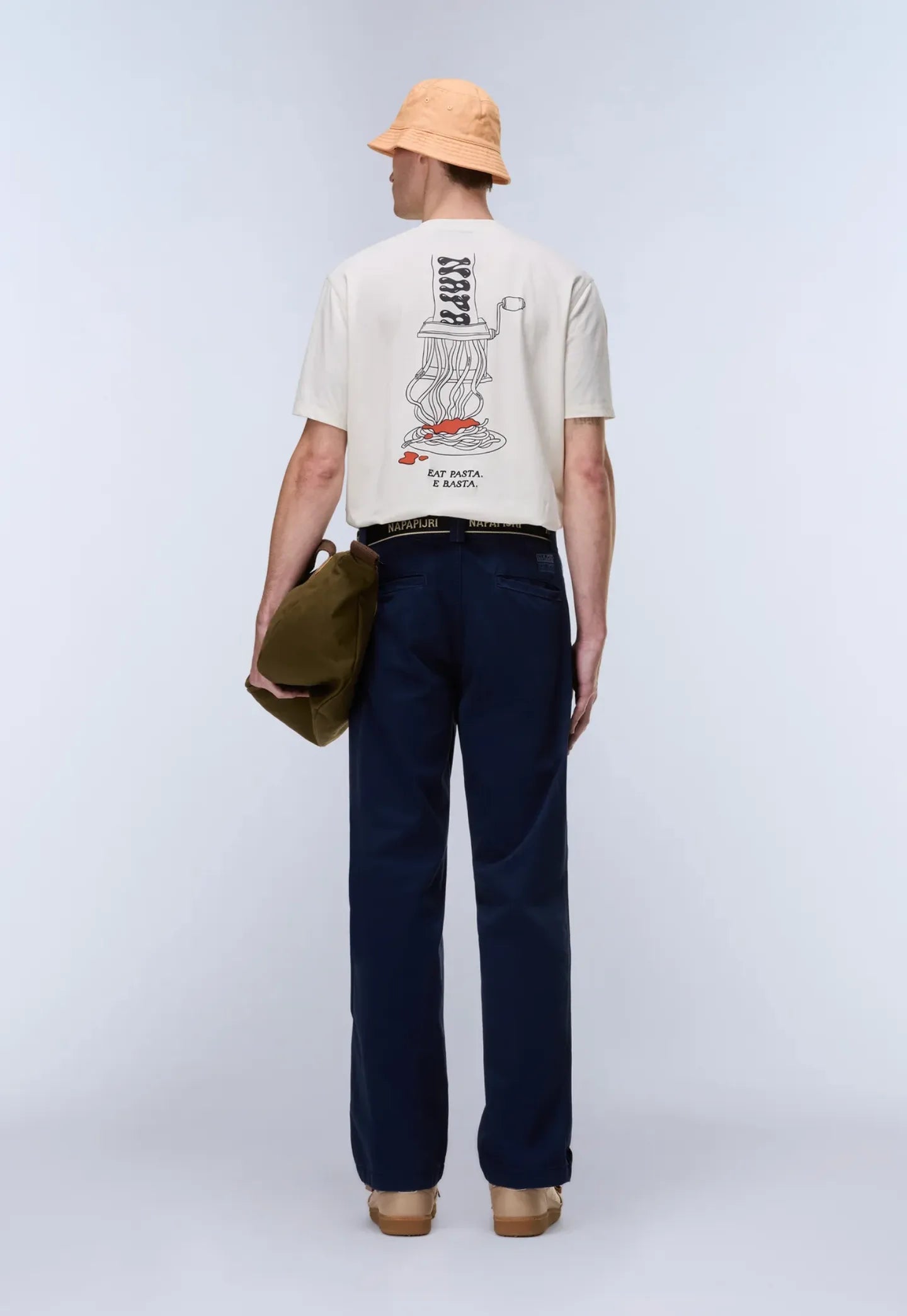 Light Gray טי שירט קצרה לגברים Sol NAPAPIJRI