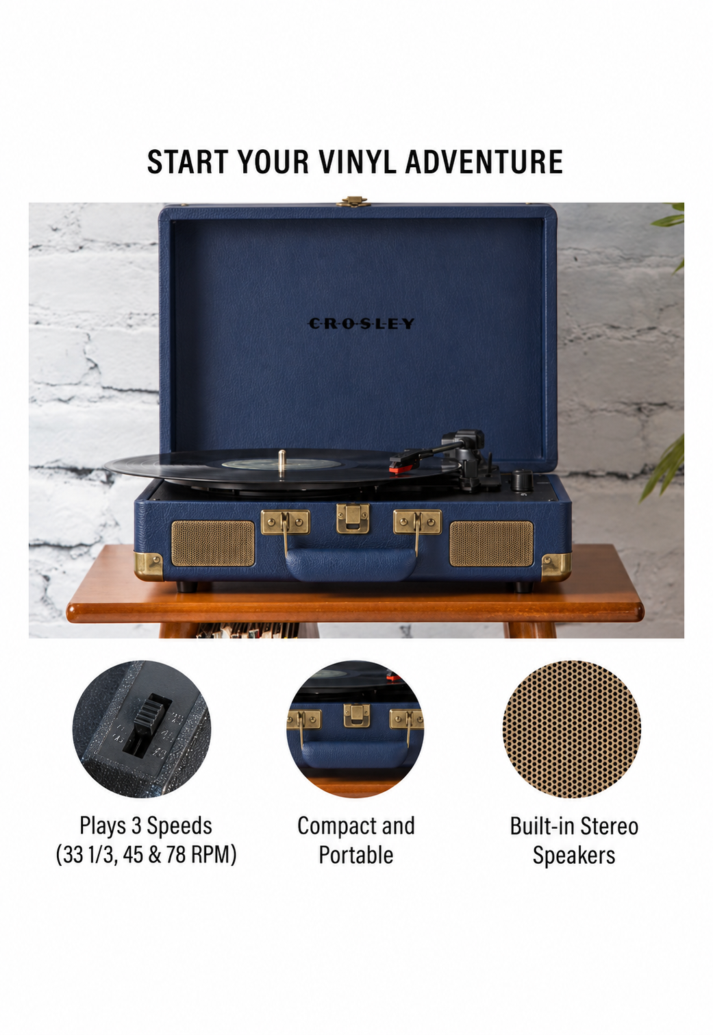 פטיפון Crosley Cruiser Plus