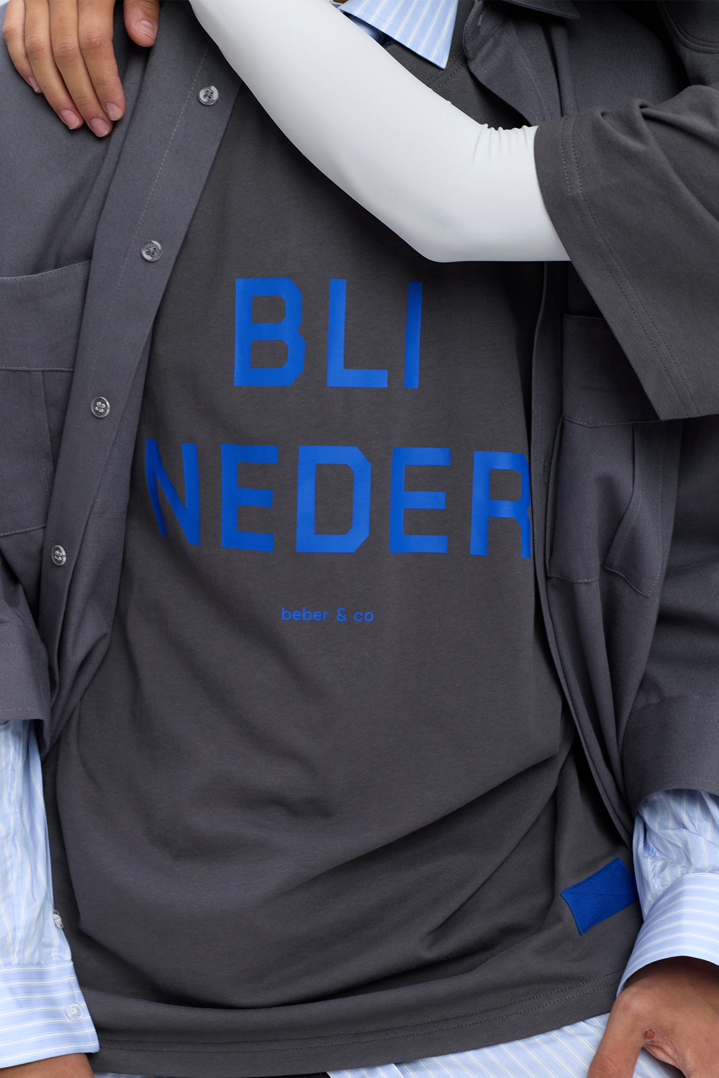 Dark Slate Gray טי שירט קצרה לגברים / נשים BLI NEDER BEBER & CO