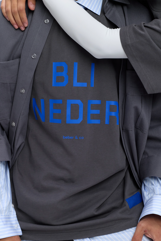 Dark Slate Gray טי שירט קצרה לגברים / נשים BLI NEDER BEBER & CO