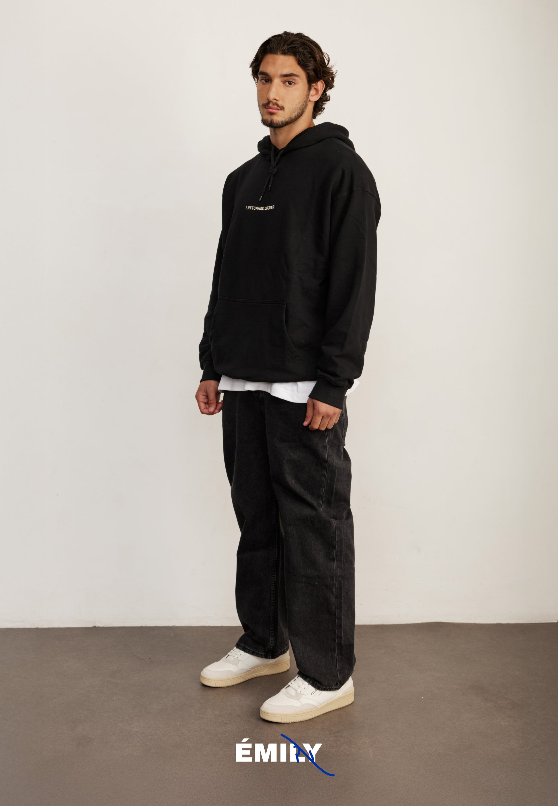 Light Gray קפוצ'ון LOUDER by Emily EMILY