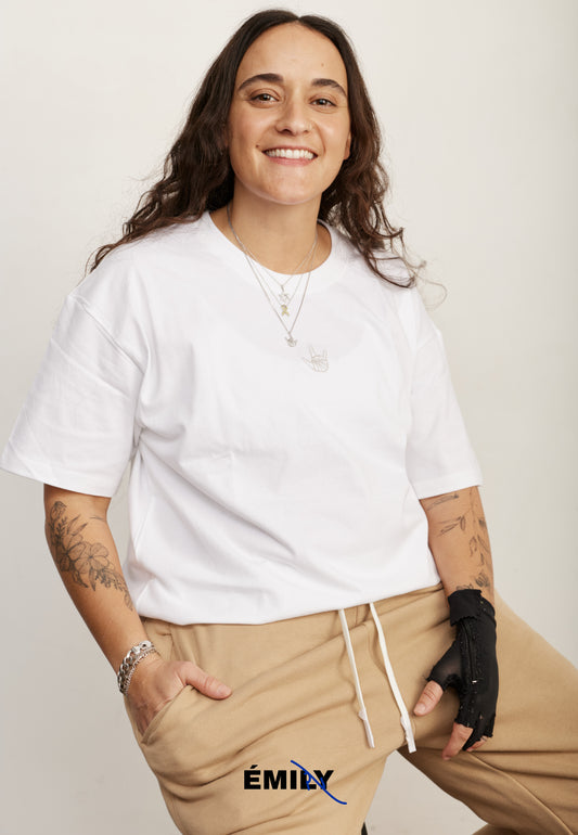 Lavender טי שירט קצרה LOUDER by Emily EMILY