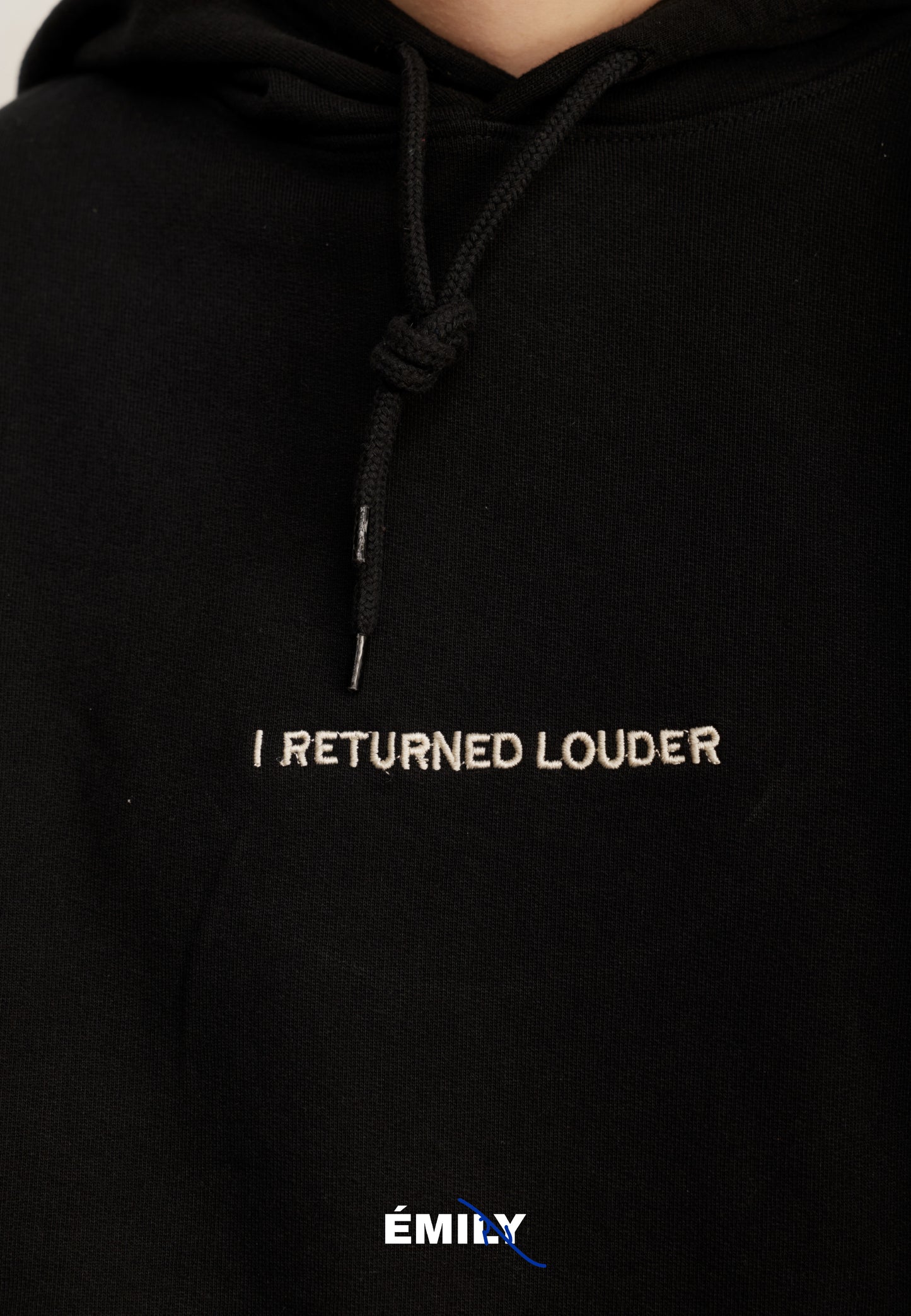Black קפוצ'ון LOUDER by Emily EMILY