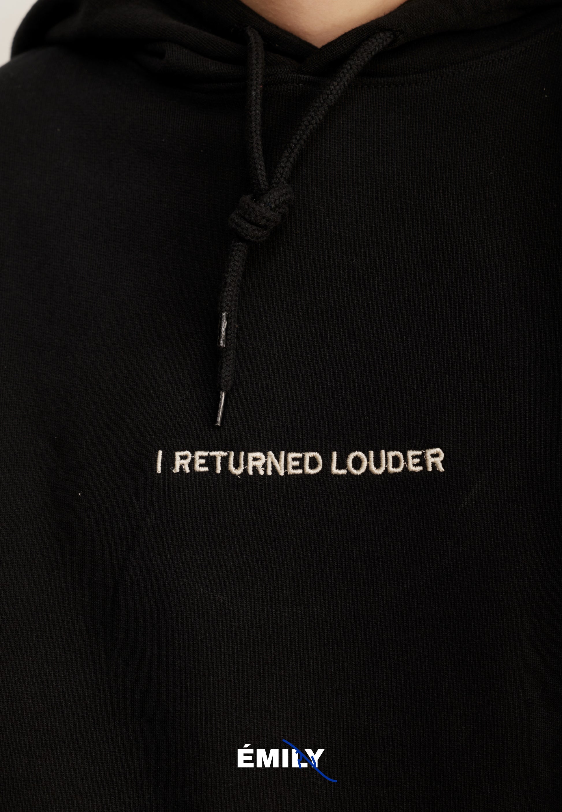 Black קפוצ'ון LOUDER by Emily EMILY