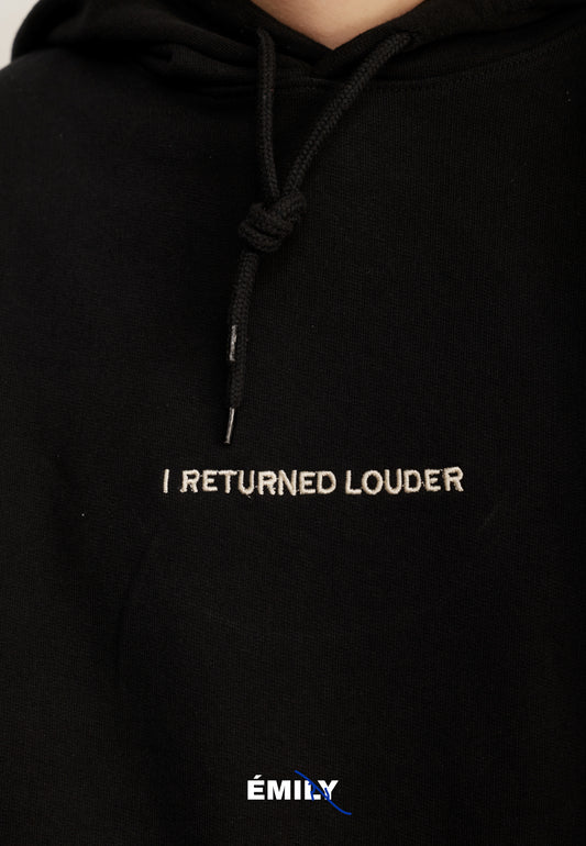 Black קפוצ'ון LOUDER by Emily EMILY