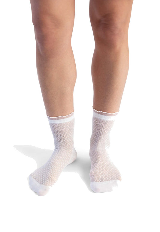 White Smoke גרבי Mini Diamond בגובה נמוך-בינוני HAPPY SOCKS