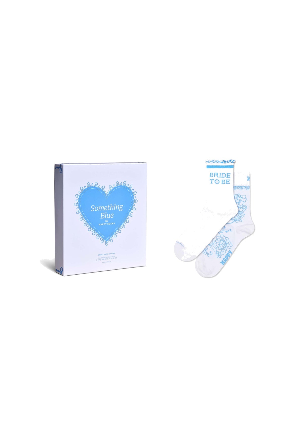 White Smoke מארז מתנה 2 זוגות גרבי Bridal בגובה בינוני HAPPY SOCKS