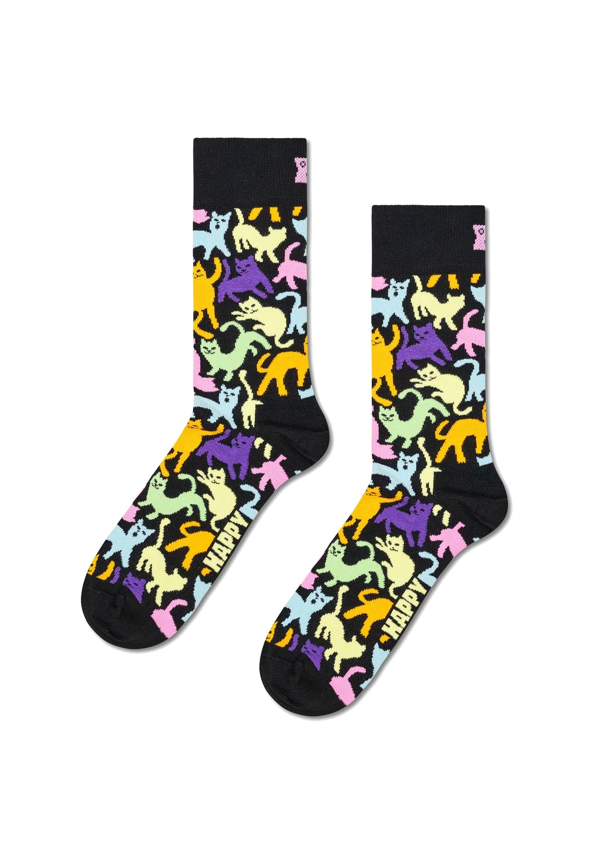 White Smoke גרבי Cat HAPPY SOCKS