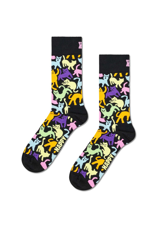 White Smoke גרבי Cat HAPPY SOCKS