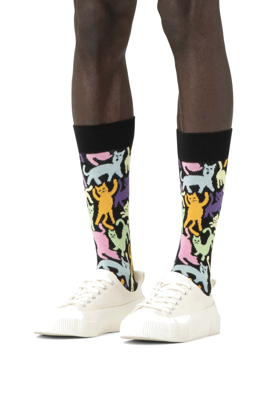White Smoke גרבי Cat HAPPY SOCKS