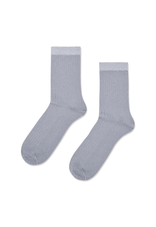 White Smoke גרבי Soft Lurex בגובה בינוני HAPPY SOCKS