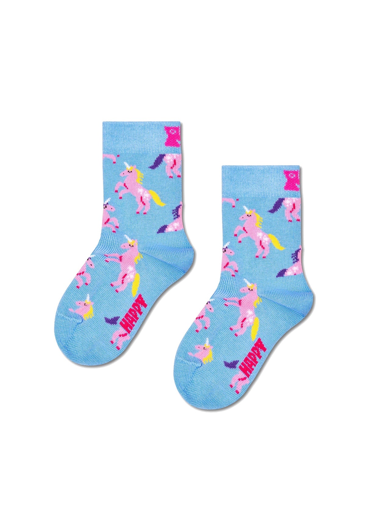 White Smoke מארז 2 זוגות גרבי תינוקות Unicorn HAPPY SOCKS
