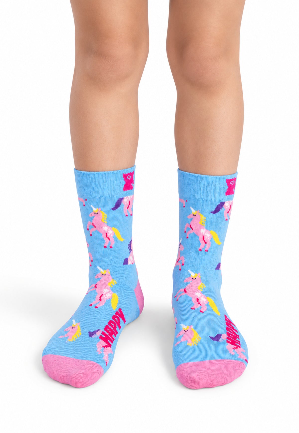 White Smoke מארז 2 זוגות גרבי תינוקות Unicorn HAPPY SOCKS
