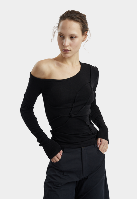 Lavender חולצת נשים Papper Off Shoulder MOTHER OF ALL