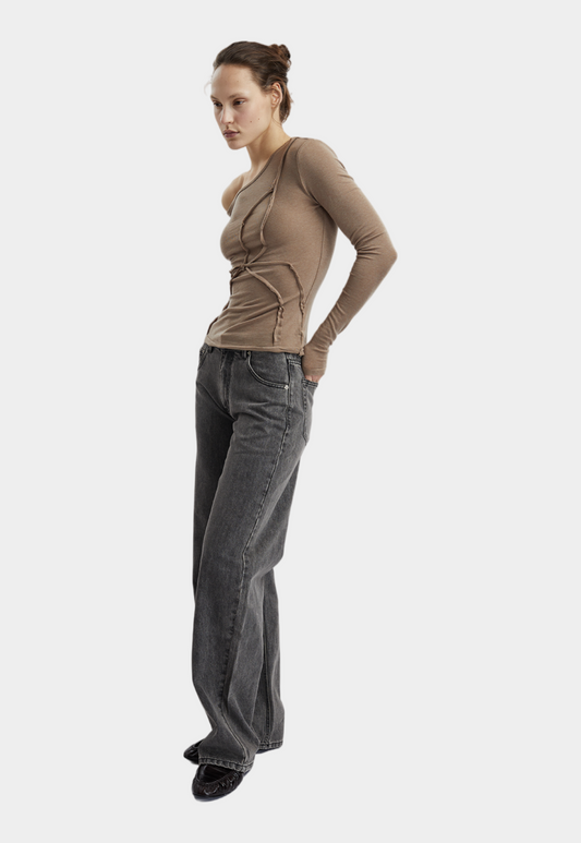 Lavender חולצת נשים Papper Off Shoulder MOTHER OF ALL