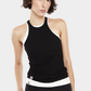 Black גופיית ריב לנשים Ribbed tank MOTHER OF ALL