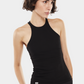 Black גופיית ריב לנשים Ribbed tank MOTHER OF ALL